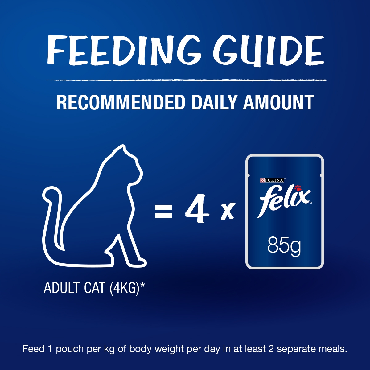 Felix cat food pouches clearance feeding guide